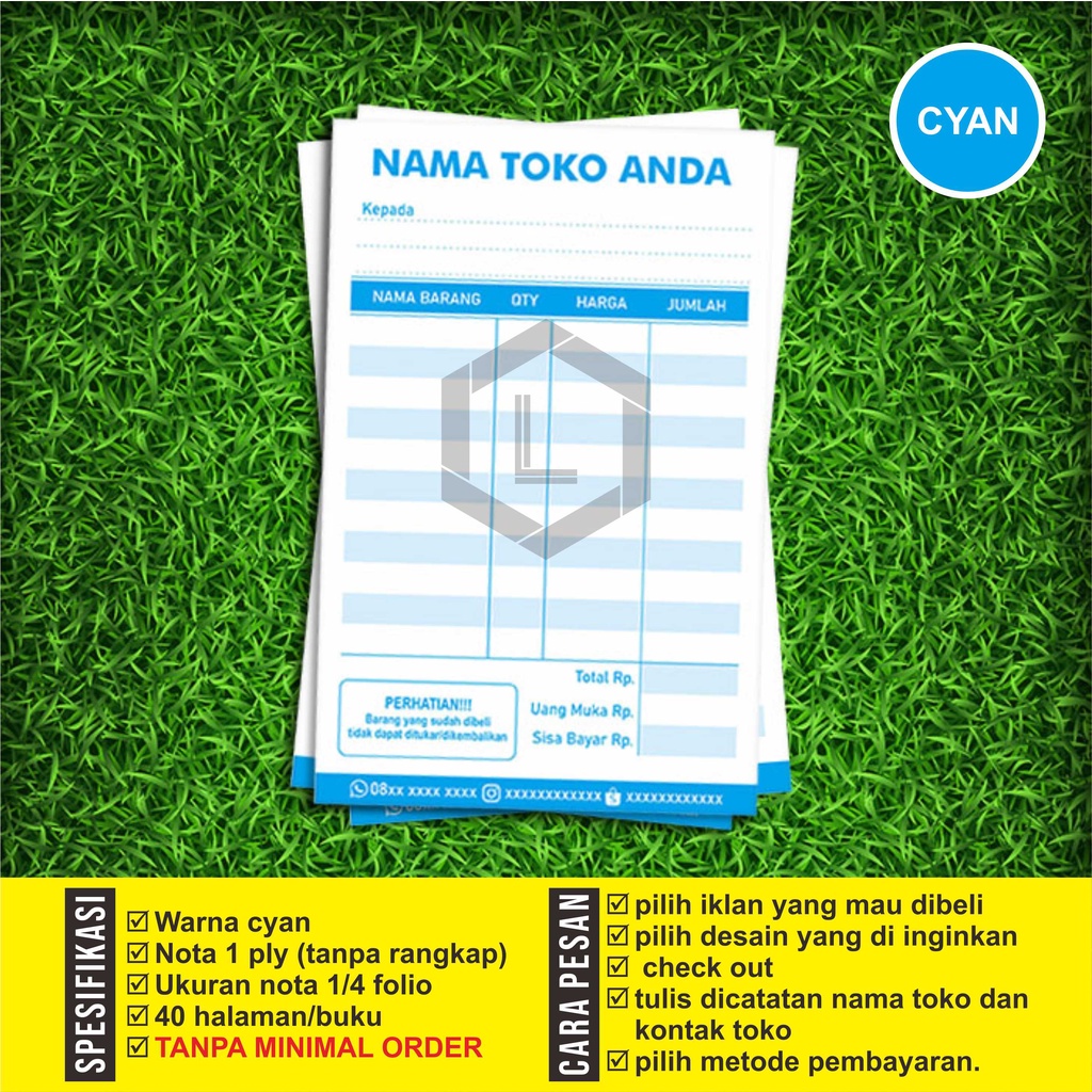 

Nota Olshop Ecer Satuan Satu Warna