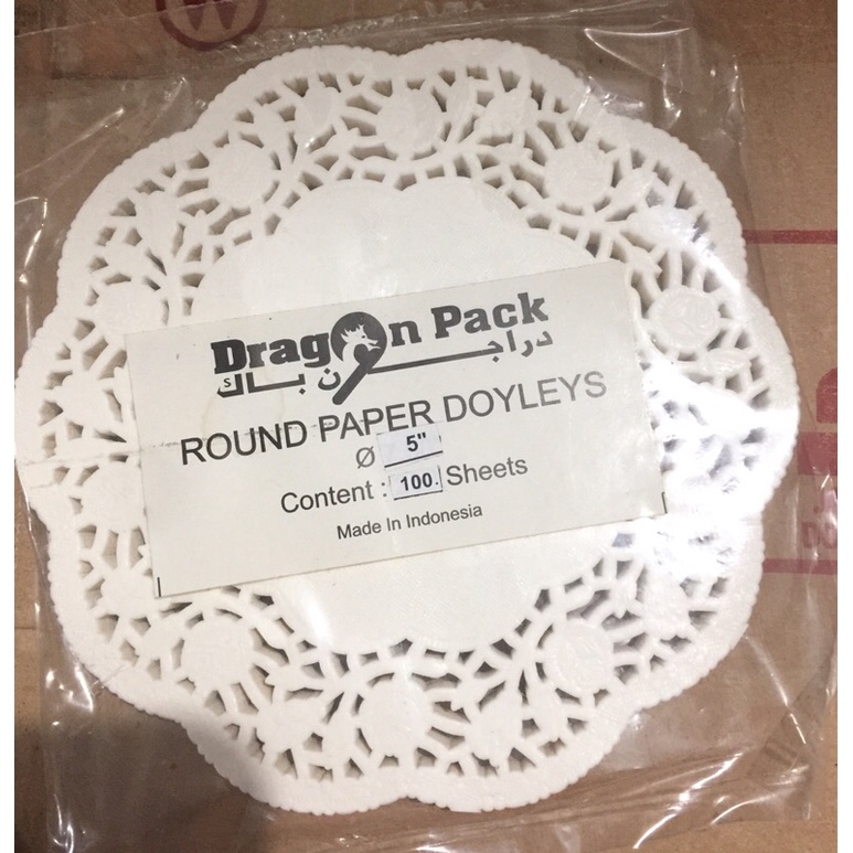 Paper Doilies Alas Renda kertas doyleys 5&quot; 13cm isi 100pcs Stoples