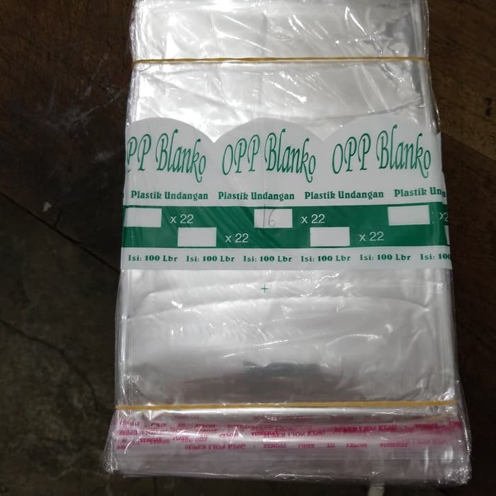 Plastik Undangan OPP 10x22 , 10,5x22 , 11x22 , 11,5x22 , 12x22 , 12,5x22 Plastik Opp Plastik Undanga