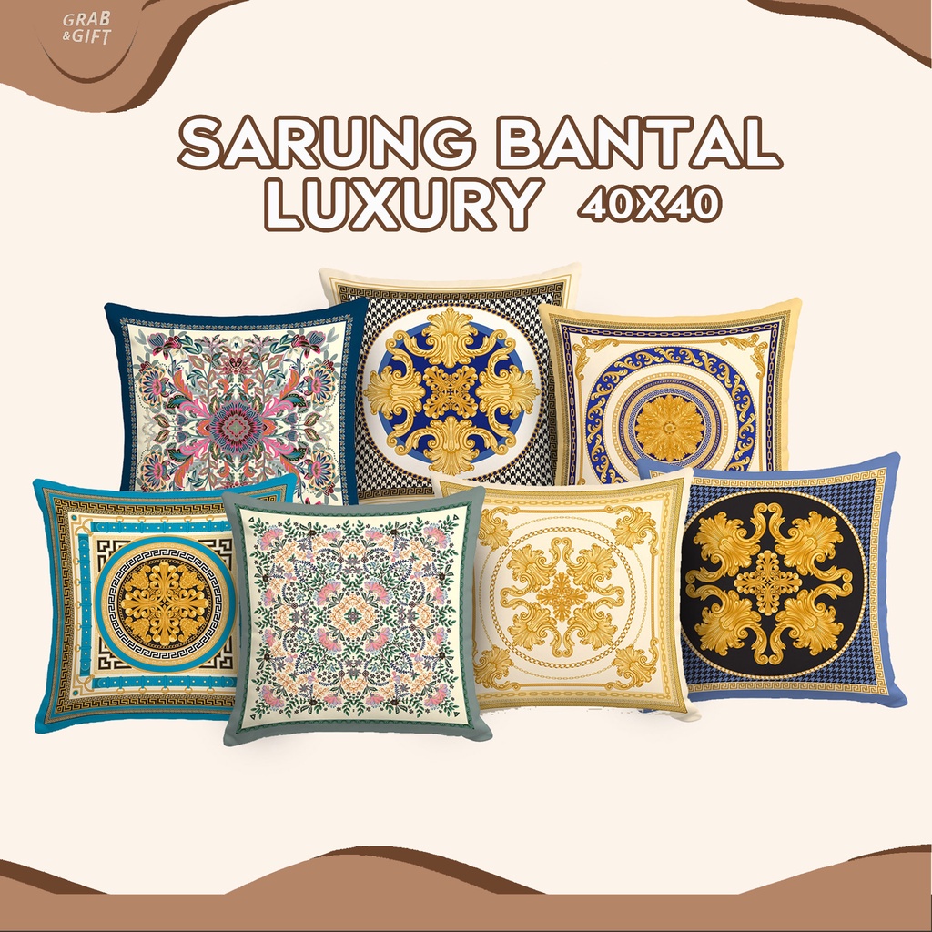 SARUNG Bantal Sofa Motif Classic Luxury 40x40 cm Cushion Cover Pillow