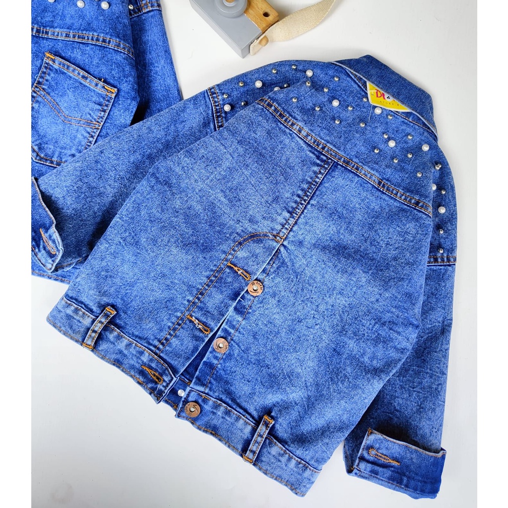 Jaket jeans Crop Anak usia 3th-10th