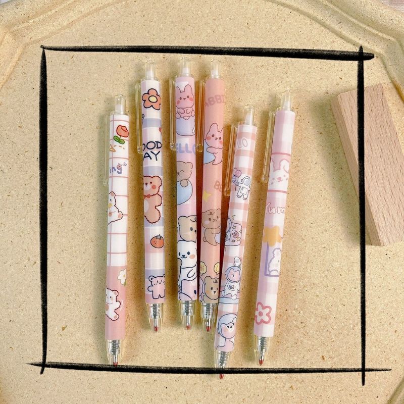 

Pulpen Mekanik Motif Happy Bear | Pulpen Cetek Warna Gambar Beruang | Ballpoint Pen Tik Tok