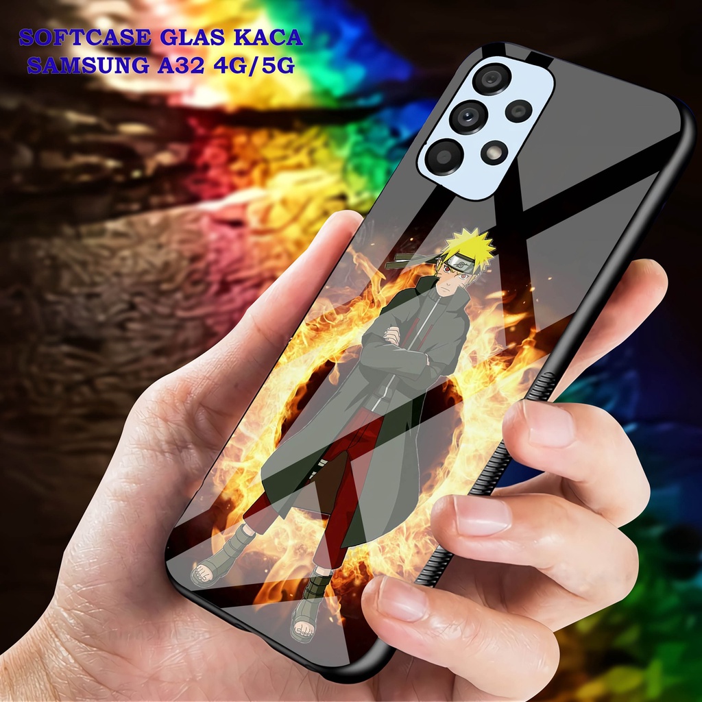 Softcase Glass Kaca SAMSUNG A32 [4G]- Case Hp Pelindung Handphone SAMSUNG A32 [5G] [ A90]