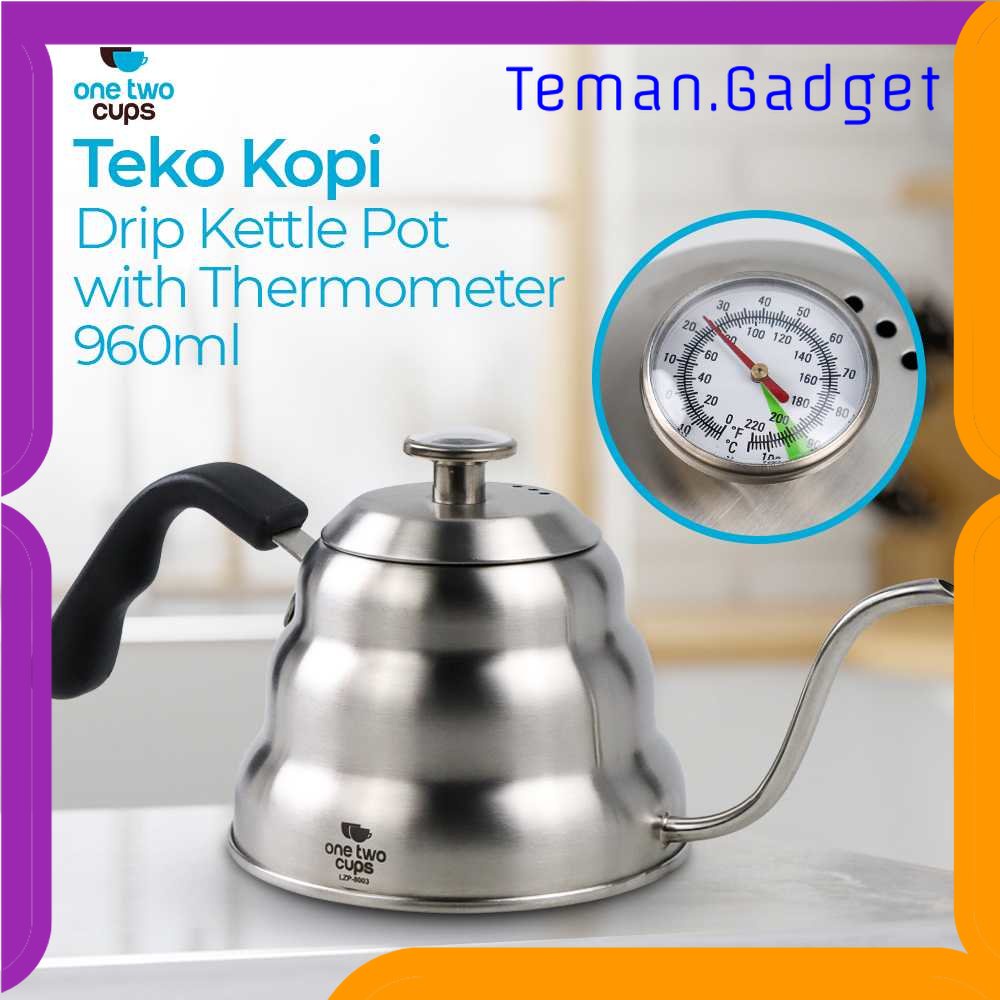 TG - DPR One Two Cups Coffee Maker Pot Drip Teko Kopi 960ml with Thermometer - LZP-8003