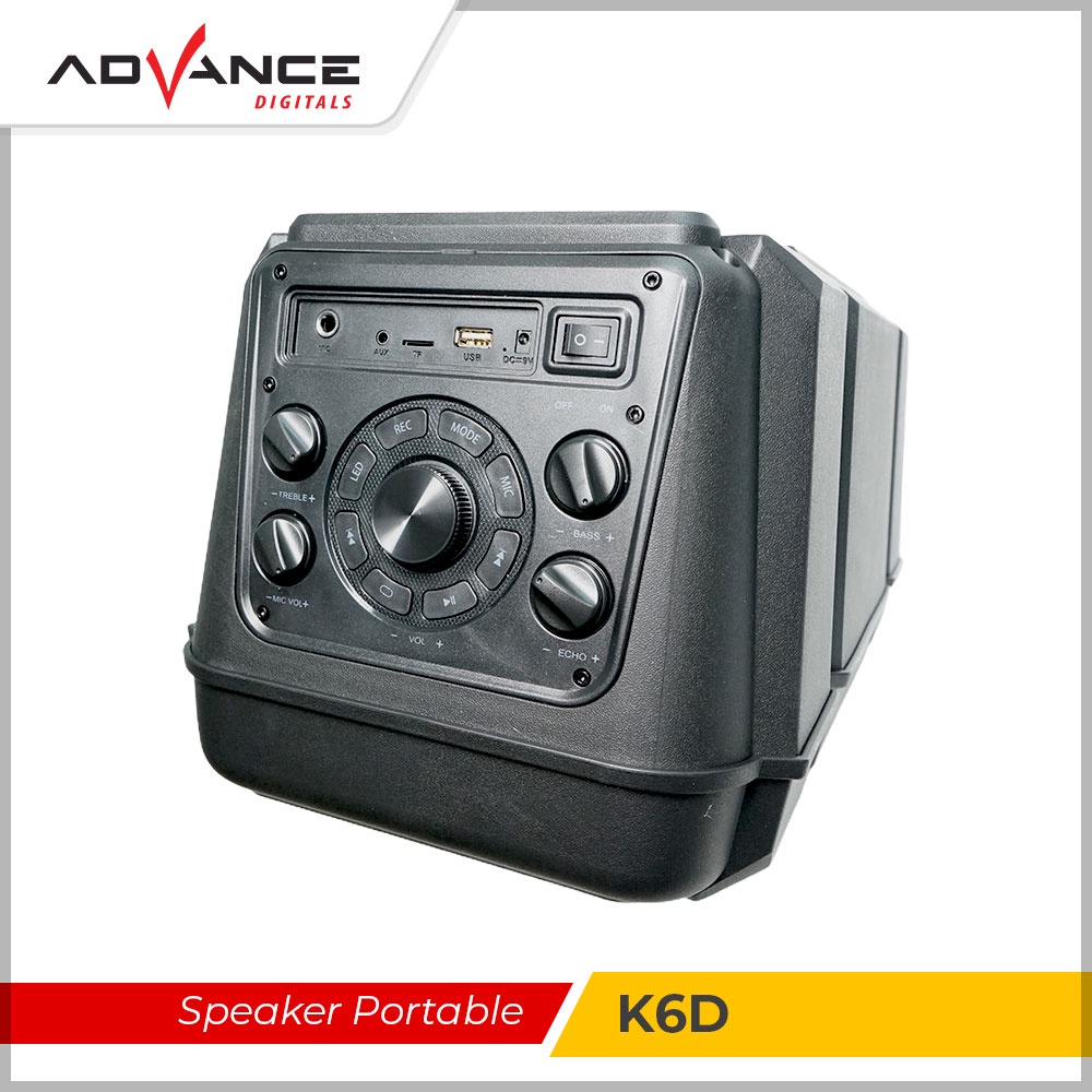 ADVANCE Portable Speaker Meeting Speaker 6 inch Free Satu Mic K6D Garansi Resmi 1 Tahun