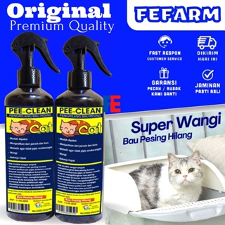 Image of Penghilang Bau Kotoron Kucing PEE CLEAN 250ML ORIGINAL Mengatasi Pesing Urine BAB Hewan Kucing Anabul Pewangi Kandang FEFARM