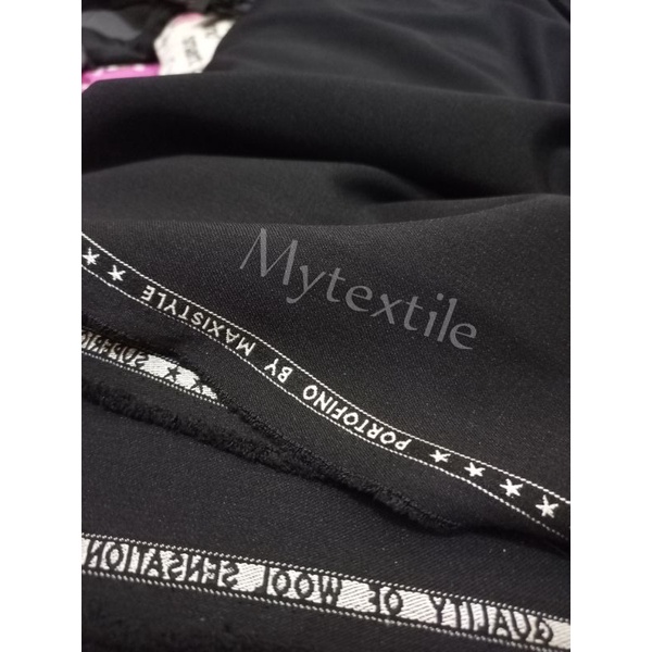 kain portofino hitam bahan seragam PDL Kemenkumham Kumham Lapas