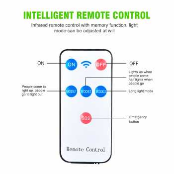 Lampu Taman Outdoor Solar Panel Sensor Gerak Waterproof Super Terang dengan Remote Kontrol / Lampu Jalan Taman dan Pagar Tahan Air Tenaga Surya Otomatis Siang Mati Malam Hidup / Lampu LED Taman Tembok Dinding Solar Tenaga Matahari Surya / Lampu 76 Led
