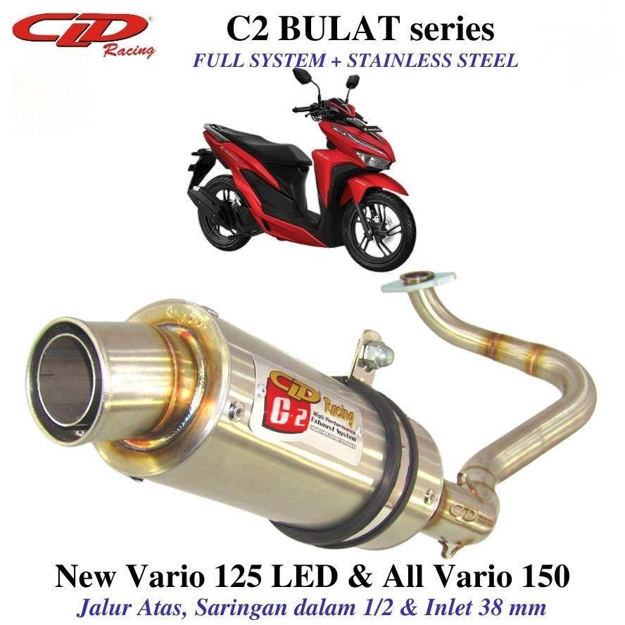CLD Racing C2 BULAT Atas NEW VARIO 125 LED & ALL VARIO 150 Knalpot Fullset