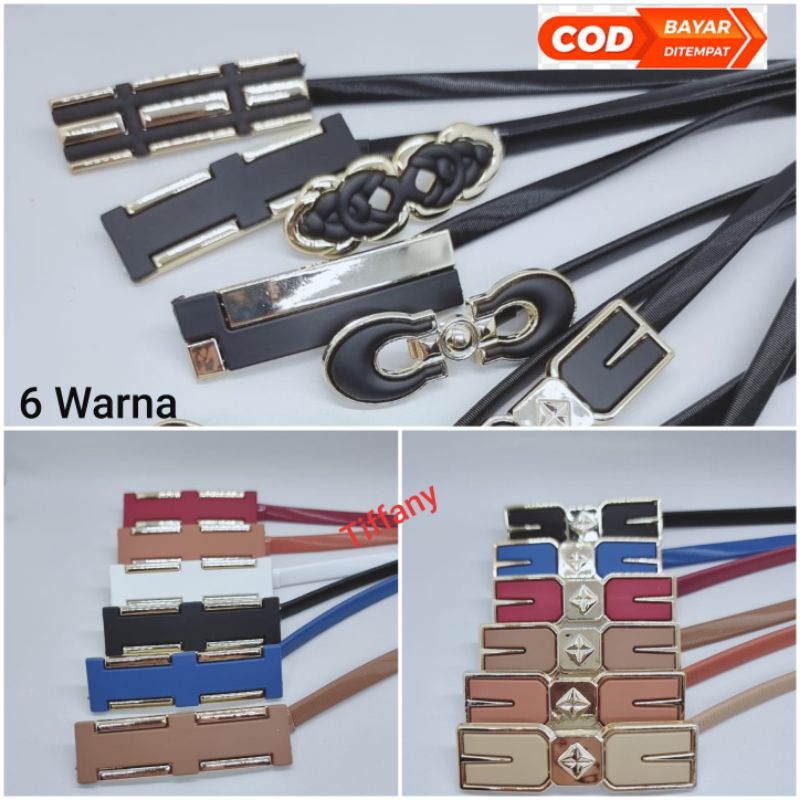 BELT IKAT PINGGANG WANITA IMPORT KOTAK 7 WARNA