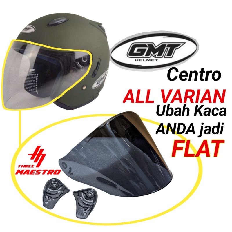 Kaca flat Visor HlemGMT Centro All Varian Kaca Flat Venom iridium