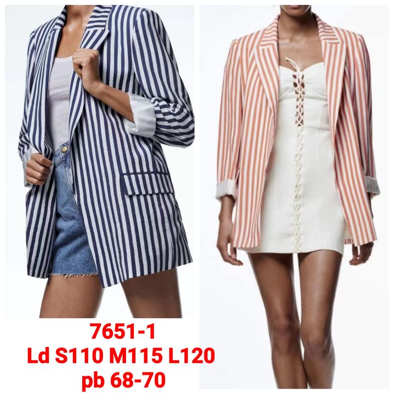 Blezer Stripe Zara Premium