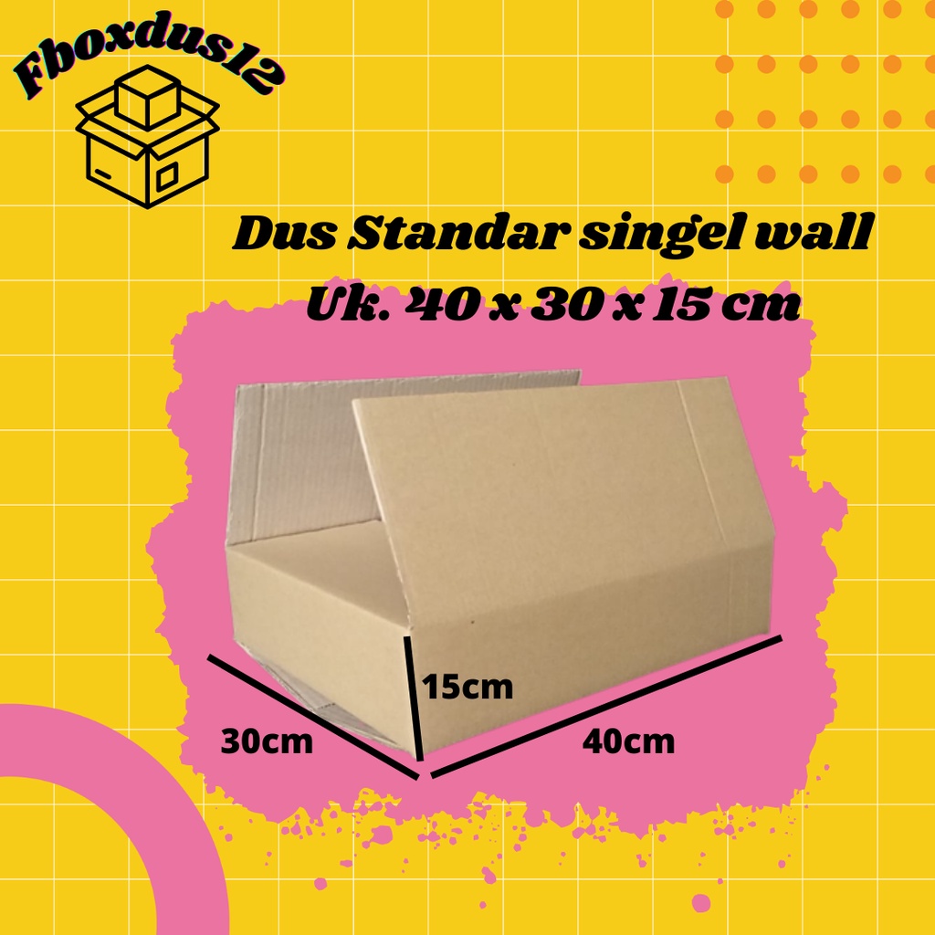 

Kardus Packing Box Dus Pindahan Single Wall Uk 40x30x15 cm Polos (Minimal Order 5 pcs )