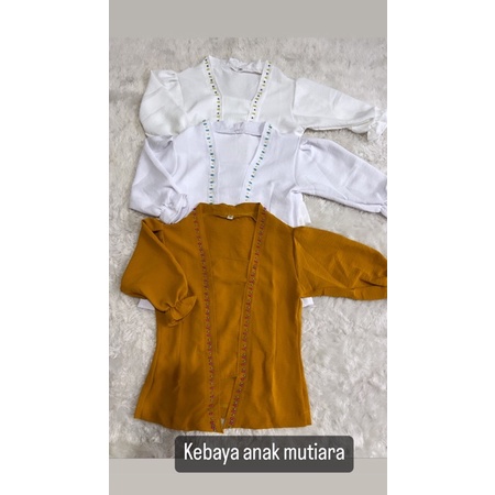 kebaya anak kringkle payet mutiara