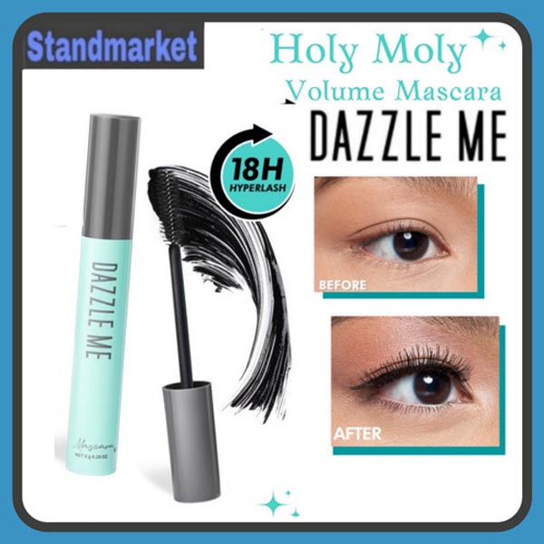 DAZZLE ME Holy Moly Volume Mascara | Eyelash Lengthening Hyper Curl Bulu Mata Maskara Makeup 18h Lash Lock