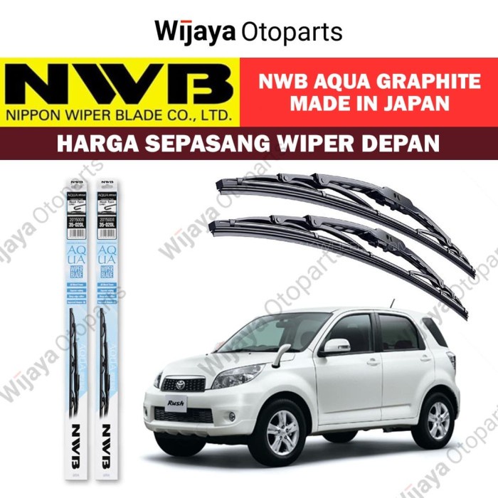 Wiper Wiper Depan Rush / Terios Uk. 21&18 - Nwb Japan Aqua Graphite
