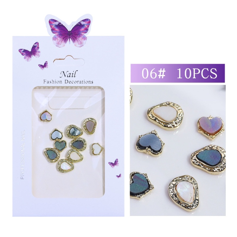 Siy 10Pcs set 3D Perhiasan Kuku Mewah Paduan Nail Art Berlian Imitasi Kristal Mengkilap Berlian Permata Untuk Dekorasi Kuku Cincin Anting