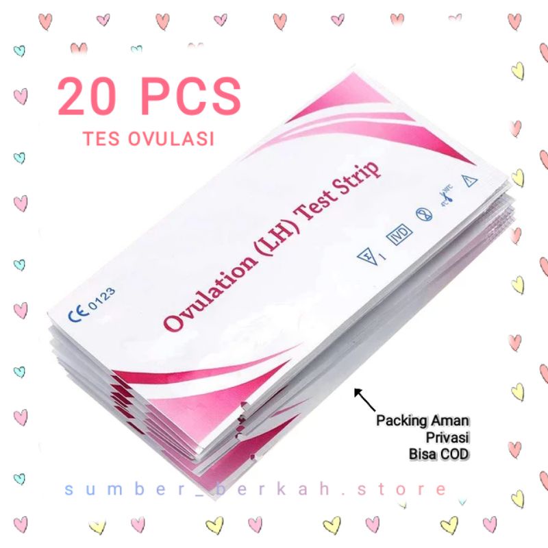 20 PCS Tes Ovulasi /Paket Hemat Ovulation Test / Alat cek Masa Subur Wanita / Tespek Promil Kesuburan / Testpack Program Hamil Akurat