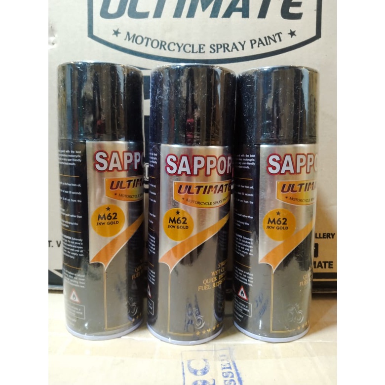 cat spray pilok pilox cat semprot sapporo ultimate saporo m62 JKW gold emas gold metallic kuning emas 400ml