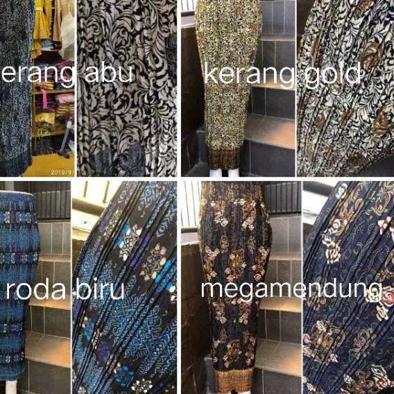 Big Sale Rok plisket batik semi sutera rok murah rok etnik sutra wisuda kondangan bawahan kebaya jum