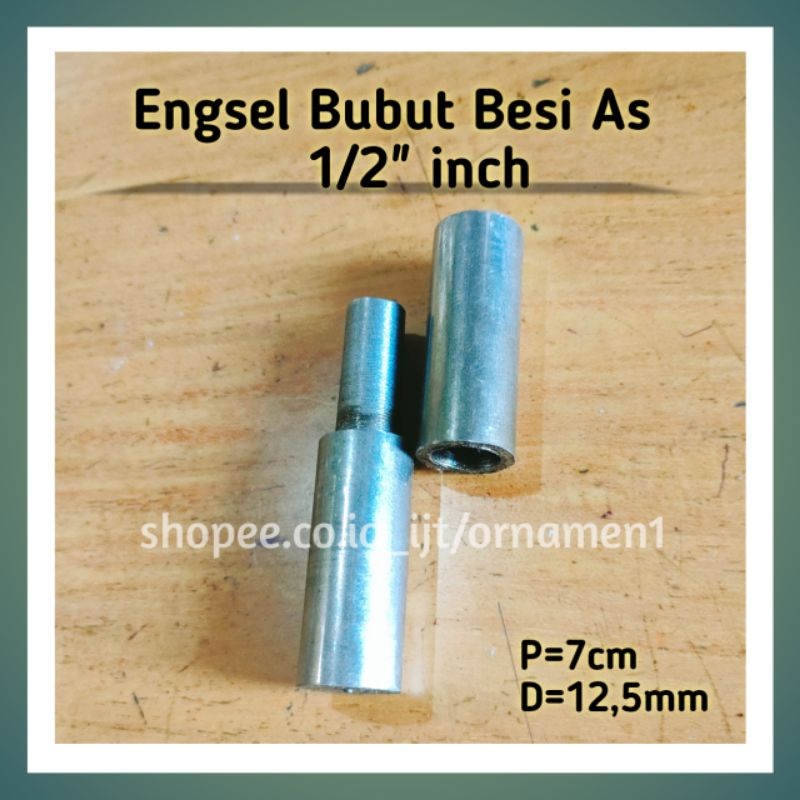 Engsel Bubut As / Engsel Pagar Besi 1/2 inch