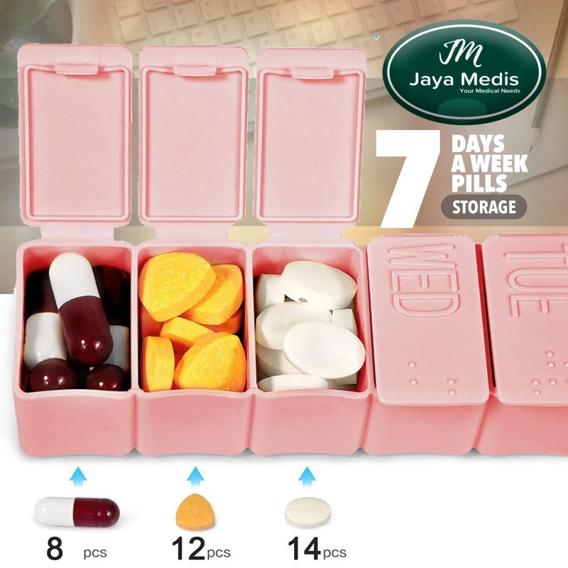 KOTAK PENYIMPANAN OBAT - PILL UNTUK 7 HARI - ORGANIZER TRAVEL
