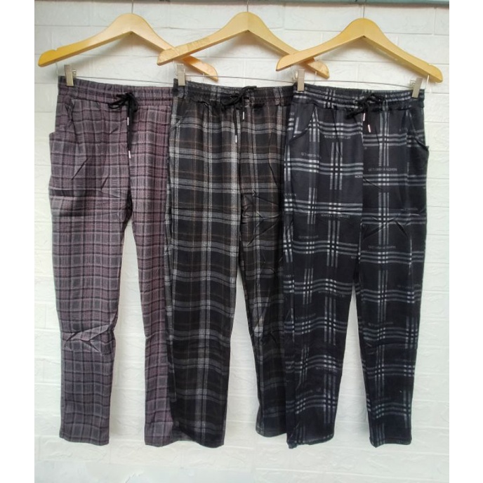 CELANA PANJANG IMPORT WANITA KEKINIAN CELANA WANITA KOTAK MOTIF TERBARU CELANA KOTAK VINTAGE CELANA 