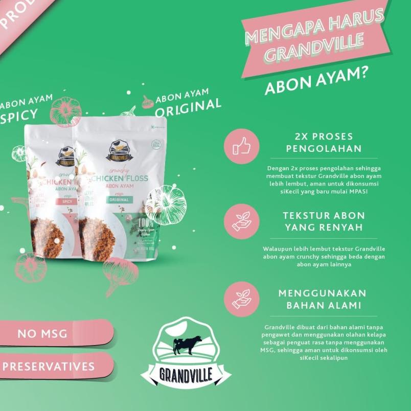 

PJX119 Grandville Abon Sapi Ayam 100gr Beef Chicken Floss 100 gr |
