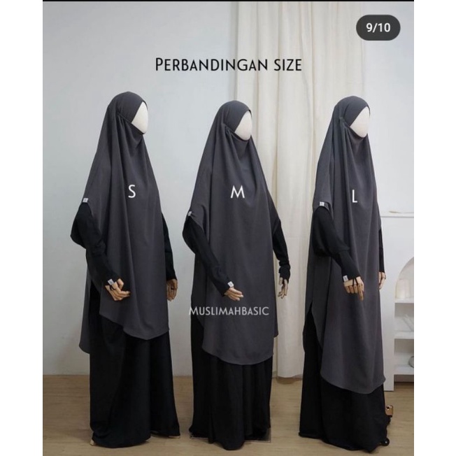 PL fk instan long stone grey by muslimah basic