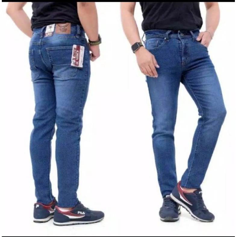 CELANA PANJANG LEVIS PRIA BAHAN NGARET MODEL PENSIL SLIM FIT