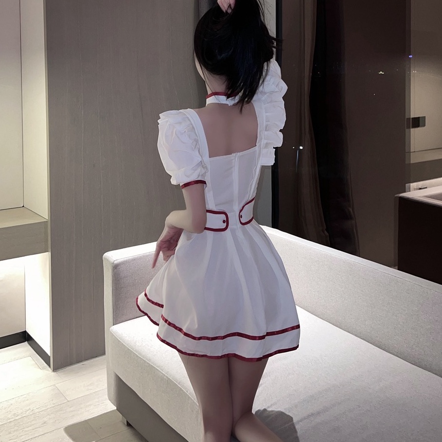 Lingerie Sexy Perawat Nakal Cosplay Seragam Kamar Tidur Pembantu Acara Kostum Set 3A567