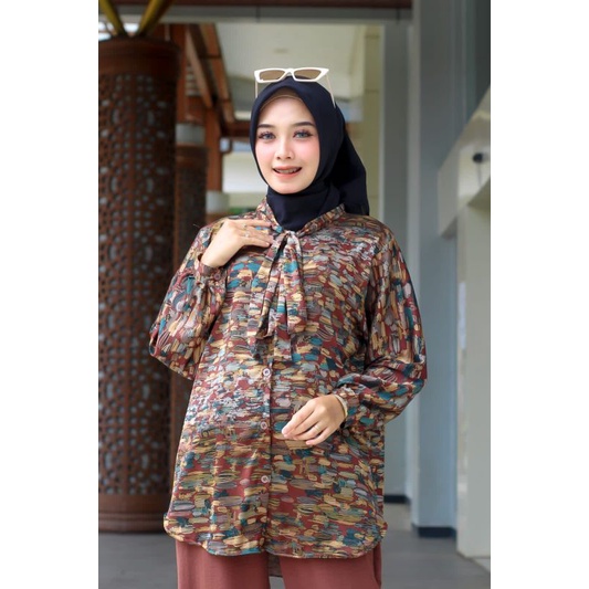 SETELAN SILK ABSTRAK | ONESET LEMBUT ADEM TERMURAH