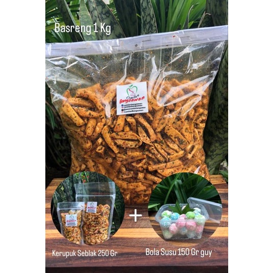 

CEMILAN BANGSAWAN - PAKET BUNDLING/PAKET MIX FREE BASRENG 1KG+BOLSU 150GR+KRUPUK SEBLAK 250GR