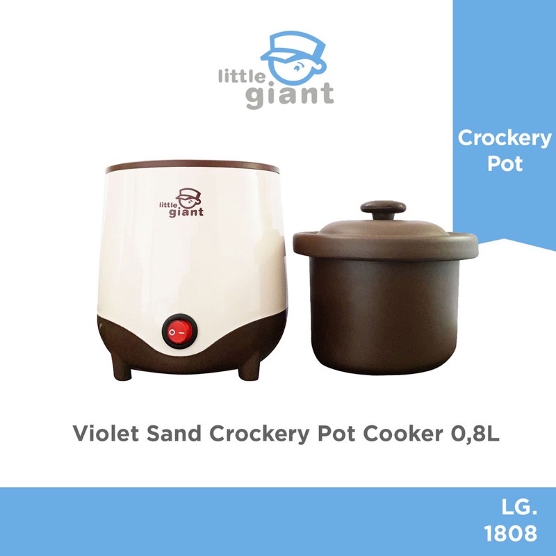 Little Giant LG.1808 Violet Sand Crockery Pot Cooker 0.8 LT - Slow Cooker Mpasi anak