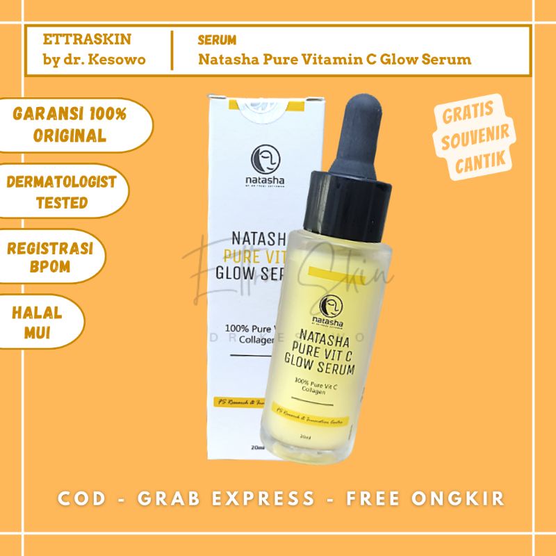 Natasha Skincare - Pure Vit C Glow Serum Untuk Flek Hitam - Ettra Skin by dr Kesowo ( PUREVITCGLOWSR
