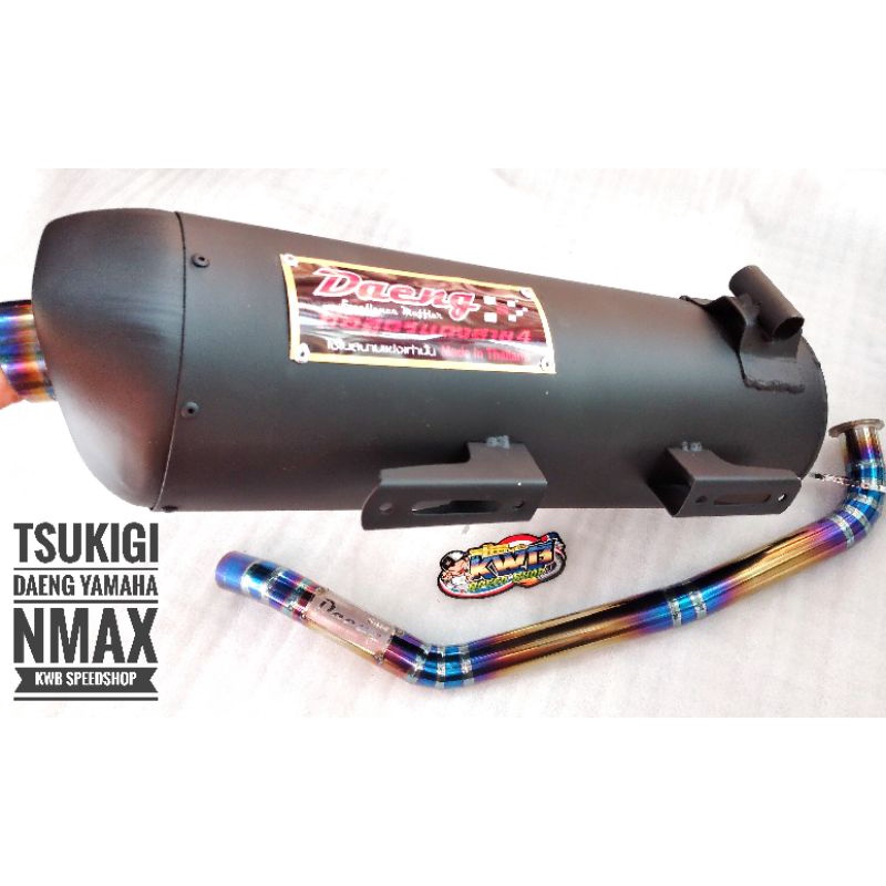 Knalpot tsukigi daeng s4 pnp yamaha nmax old nmax lama nmax 155 slincer hitam leher bluemoon full stainlist