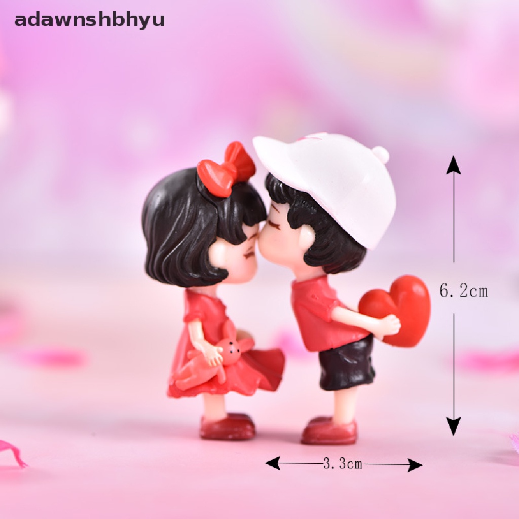 Adawnshbhyu Lovers Couple Miniatur Boneka Mini DIY Terrarium Patung Peri Dekorasi Taman ID