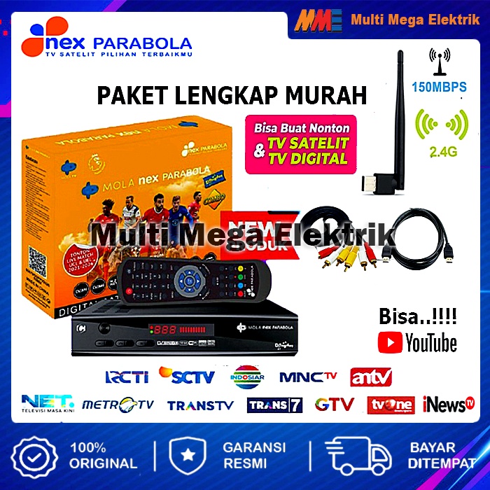 Jual SET TOP BOX NEX PARABOLA COMBO DVB T2 DAN DVB S2 HYBRID BISA TV