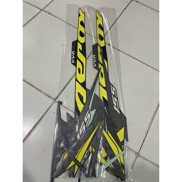 STIKER STRIPING MOTOR AEROX 2021 ABU KUNING DARK GREY YELLOW