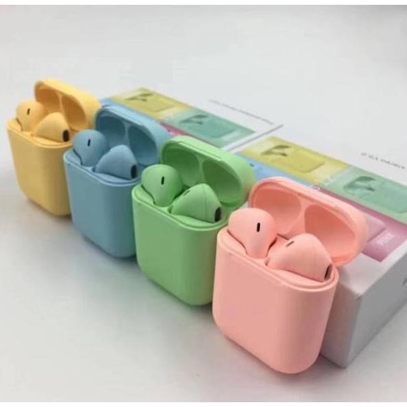 KET.11De22ᴸ ▪ lilac ungu Headset Bluetooth Wireless i12 macaron i12 tws