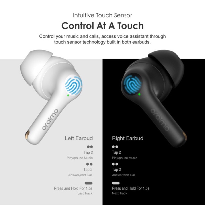 Oraimo Freepods 3 TWS Bluetooth Earphone Wireless Headset OEB-E104D