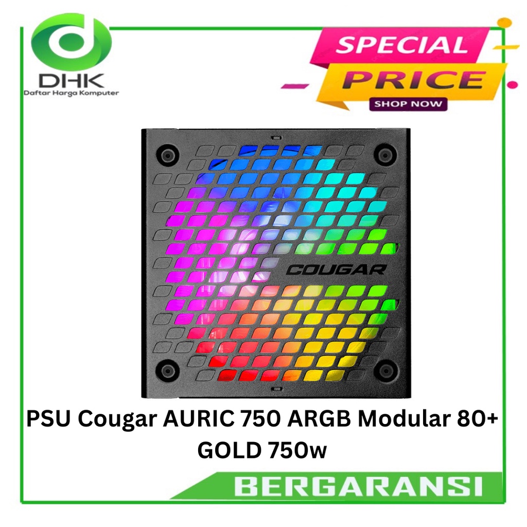 POWER SUPPLY AURIC 750W ARGB 80+ GOLD FULLY MODULAR