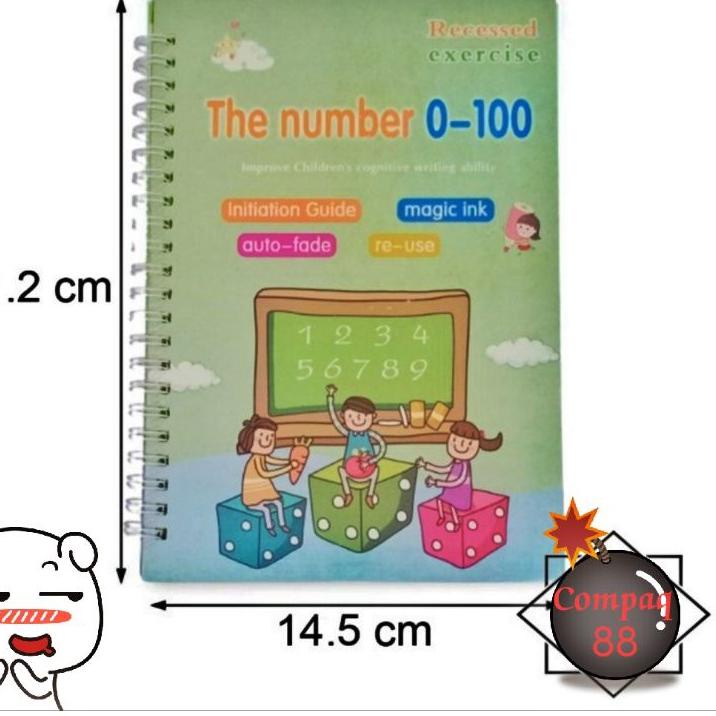 

Kekinian 한국 1 set 4 Buku versi Bahasa Inggris Buku Magic Pratice Book Buku Panduan Belajar Menulis