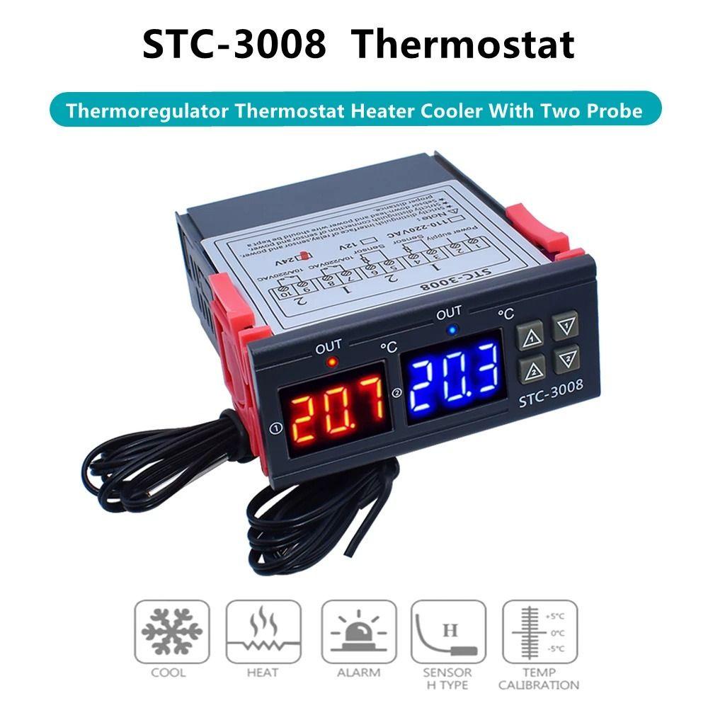 Solighter Termostat Digital Ganda Pemanas Profesional Pendingin LED Thermoregulator Relay