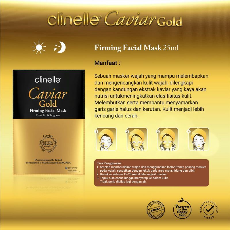 CLINELLE Caviar Gold Firming Facial Mask