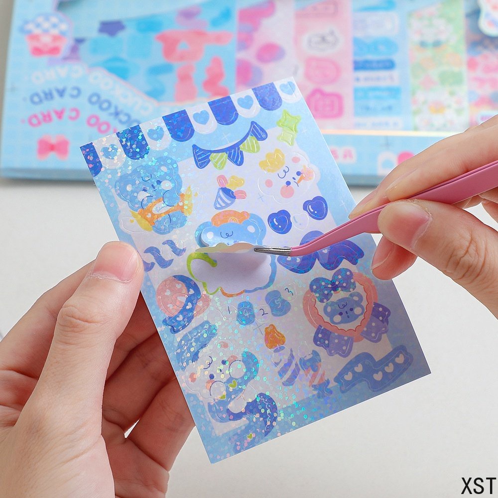 30 Pcs / Box Stiker Kartu Idol Goo Dengan Alat Pinset Foto Untuk Dekorasi