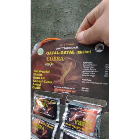 

JAMU CAP COBRA INDIA ISI 20 PCS