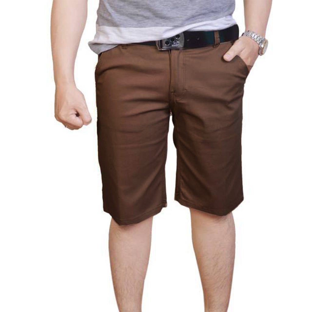 Celana Pendek Chinos Coklat 27 - 32 Premium Quality