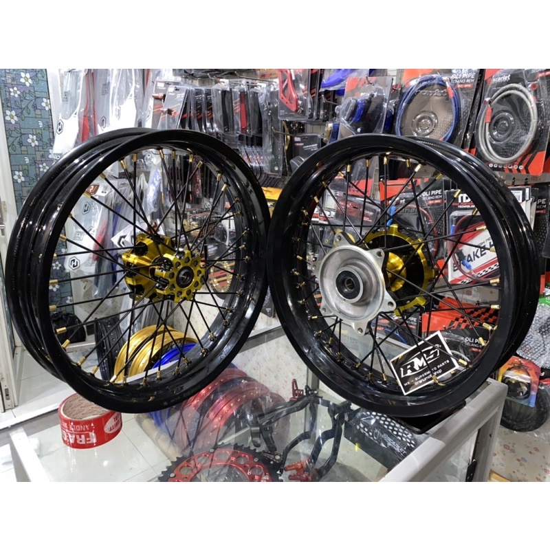 WHEELSET SUPERMOTO MOTOR HONDA CRF 150L SET VELG ROSSI