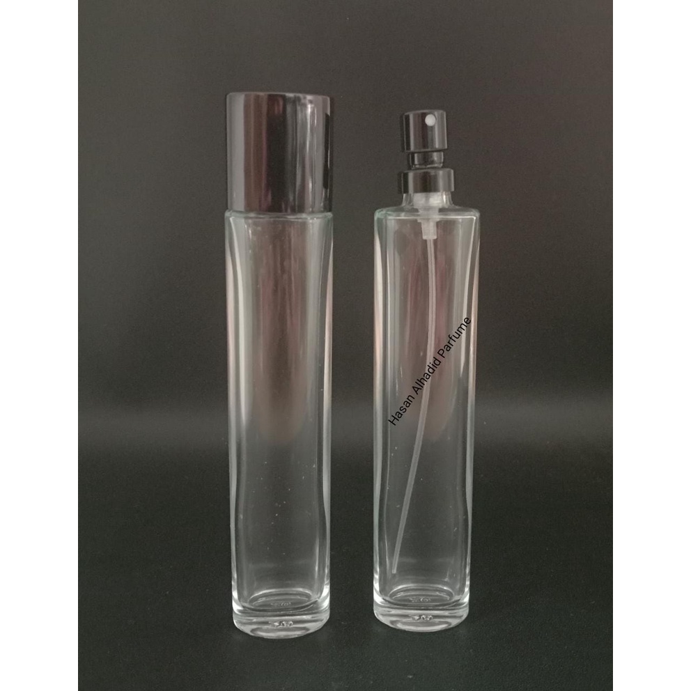 Botol Parfum Press Lilin Oval 30ml Pump Hitam Tutup Hitam Oval Cartonan (isi 144pcs)